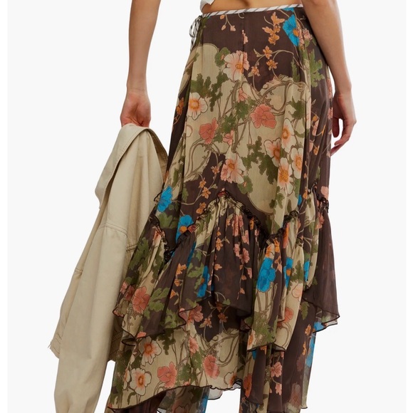 [NWT] Free People Palermo Villa Chiffon Maxi Skirt - Picture 3 of 4